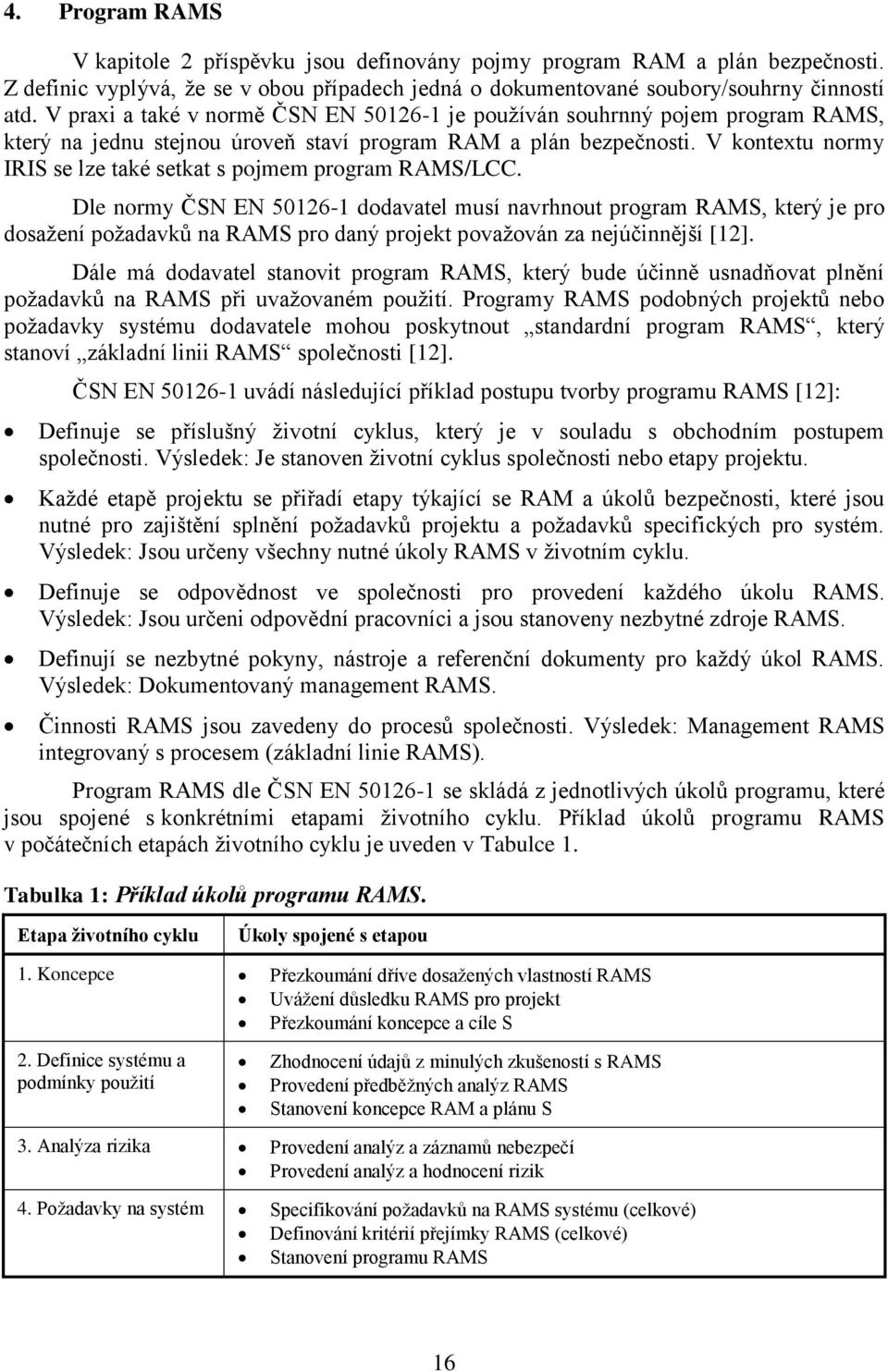 V kontextu normy IRIS se lze také setkat s pojmem program RAMS/LCC.