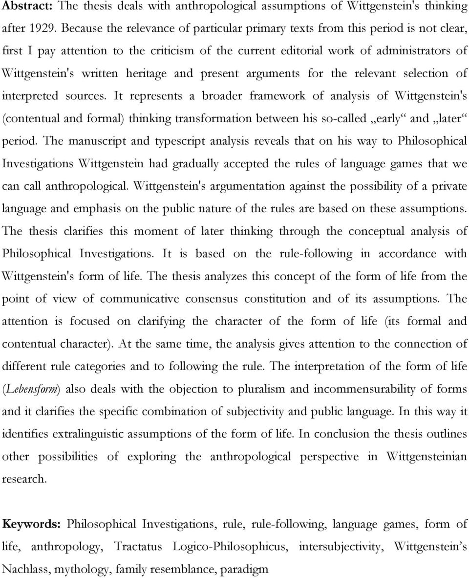 heritage and present arguments for the relevant selection of interpreted sources.