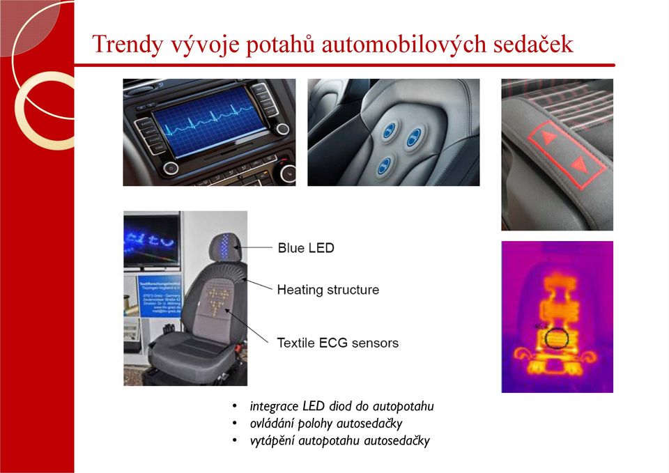 LED diod do autopotahu ovládání