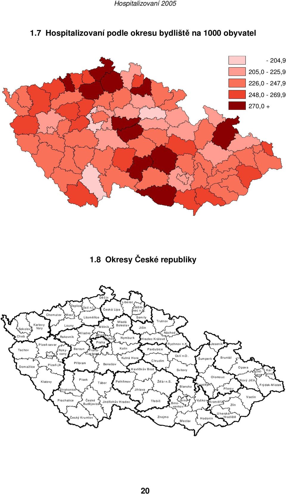 n. M ělník Karviná Prahazápad Tábor Be ne šov Mladá Boleslav Nymburk Kolín Ku tná H o ra Pelhřimov Semily Jičín Jihlava Trutnov Chrudim Náchod Hradec Králové Rychnov n.k. Havlíčk ův Brod Pardubice Žď ár n.