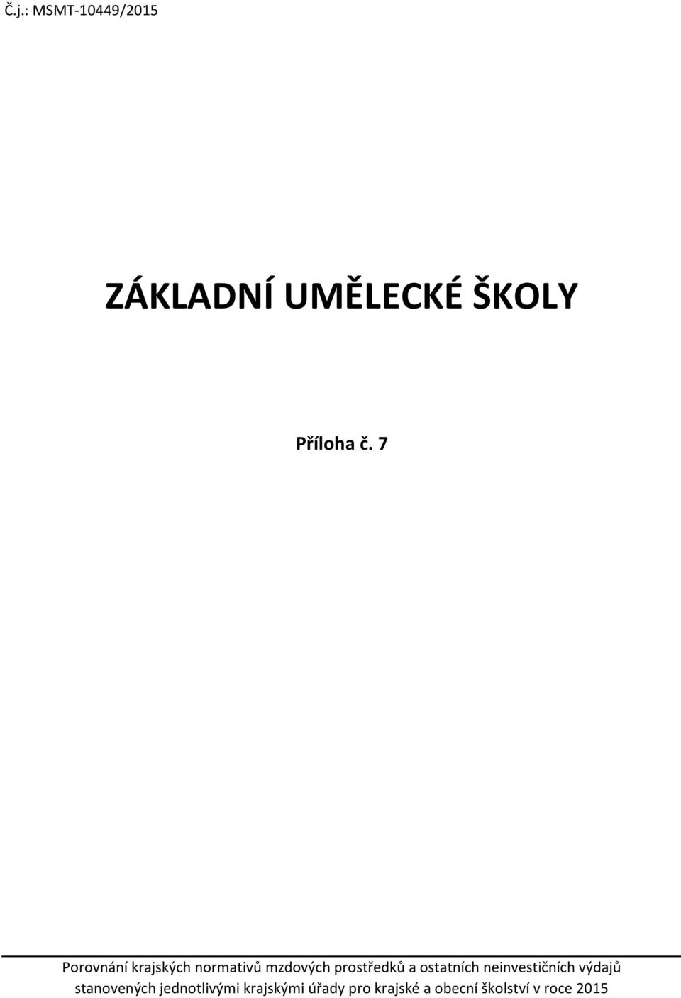 ostatních neinvestičních výdajů stanovených