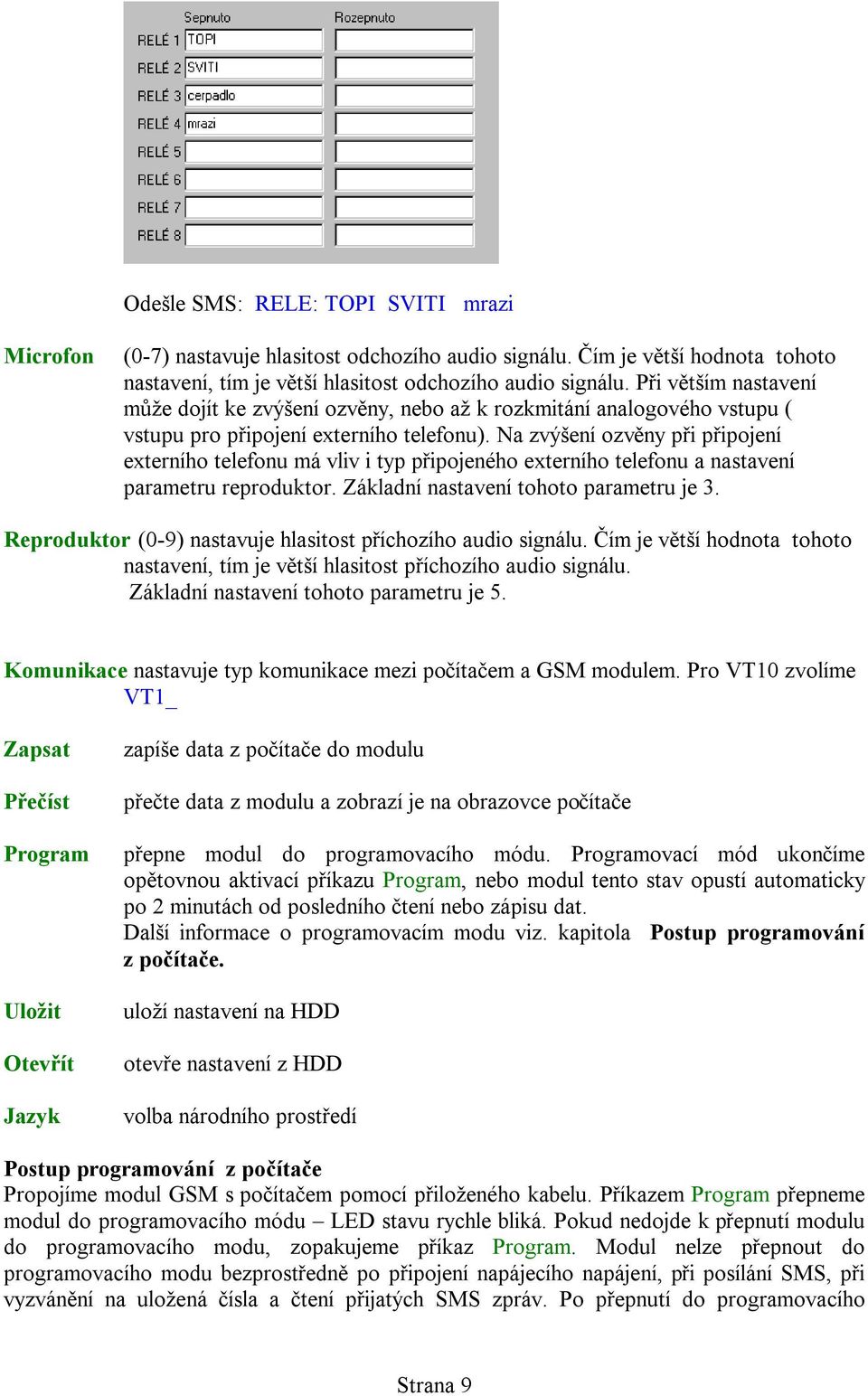 Na zvýšení ozvěny při připojení externího telefonu má vliv i typ připojeného externího telefonu a nastavení parametru reproduktor. Základní nastavení tohoto parametru je 3.