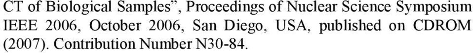 October 2006, San Diego, USA, published