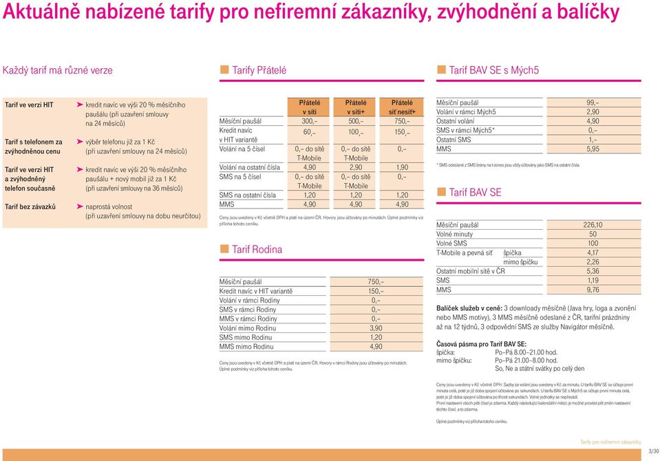 měsíců) kredit navíc ve výši 20 % měsíčního paušálu + nový mobil již za 1 Kč (při uzavření smlouvy na 36 měsíců) naprostá volnost (při uzavření smlouvy na dobu neurčitou) Přátelé Přátelé Přátelé v