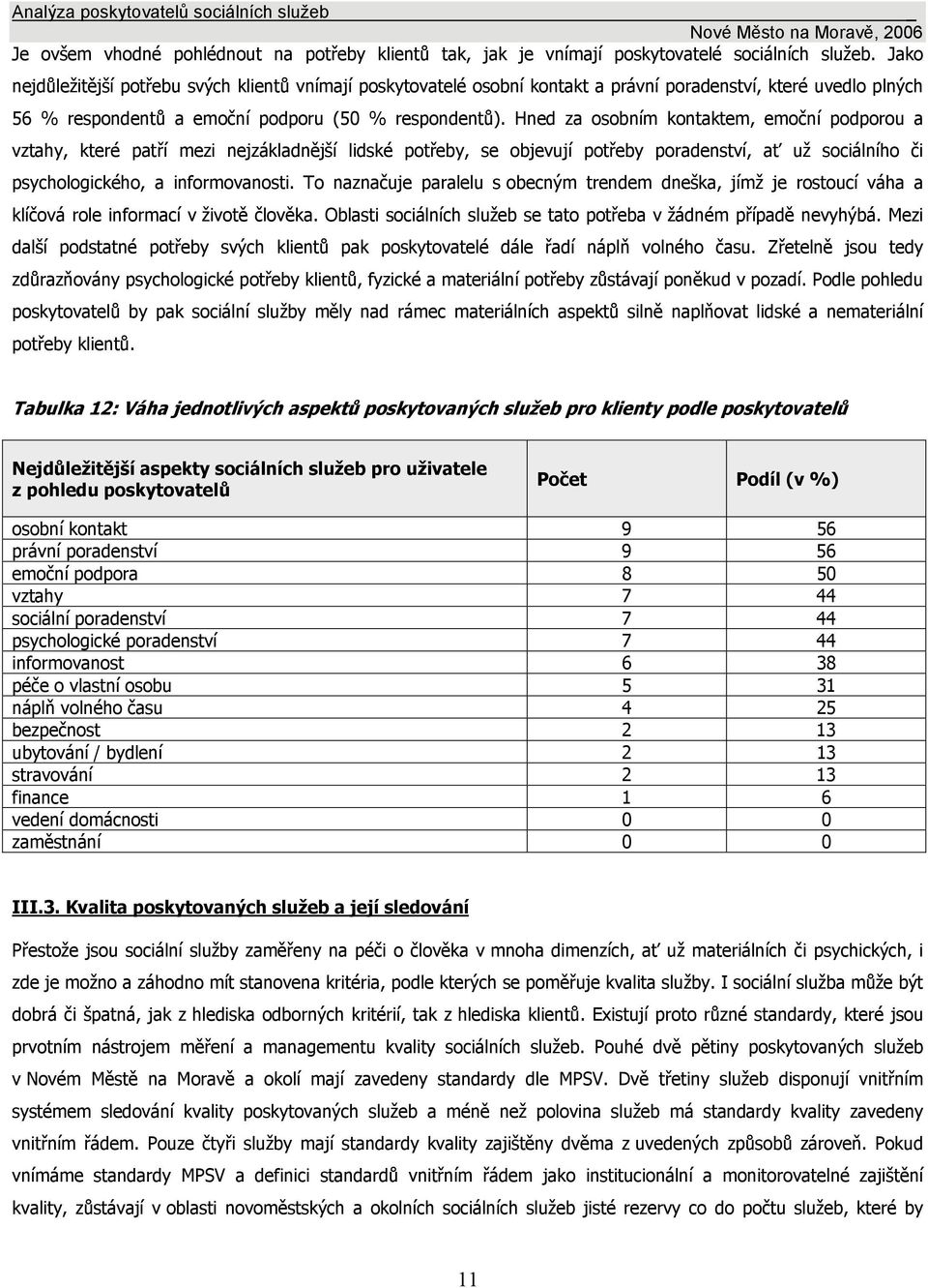 Hned za osobním kontaktem, emoční podporou a vztahy, které patří mezi nejzákladnější lidské potřeby, se objevují potřeby poradenství, ať už sociálního či psychologického, a informovanosti.