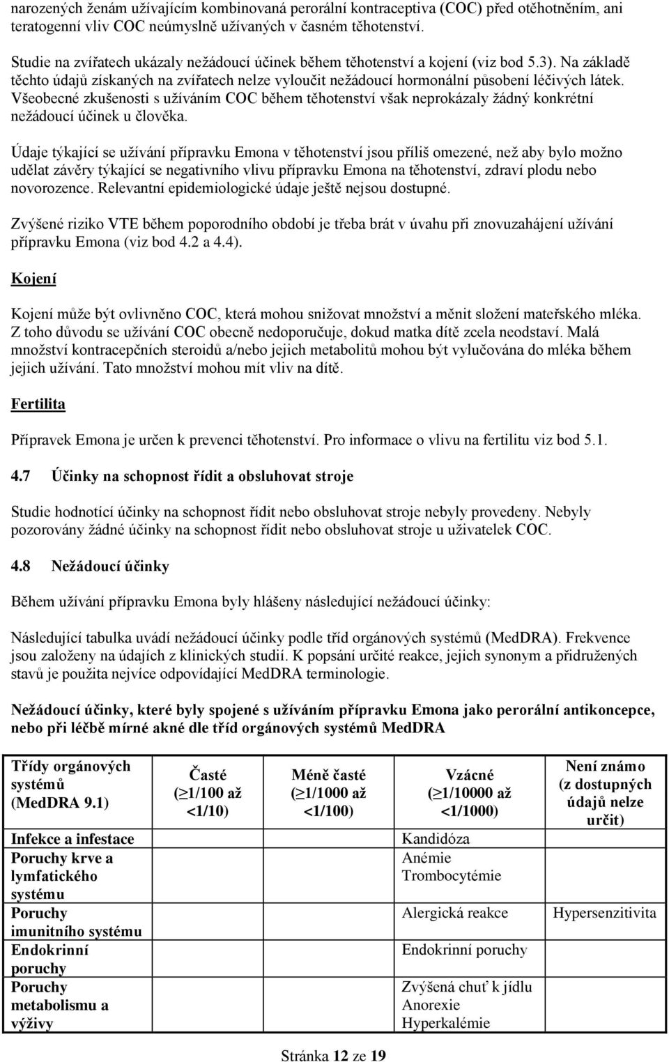 Všeobecné zkušenosti s užíváním COC během těhotenství však neprokázaly žádný konkrétní nežádoucí účinek u člověka.