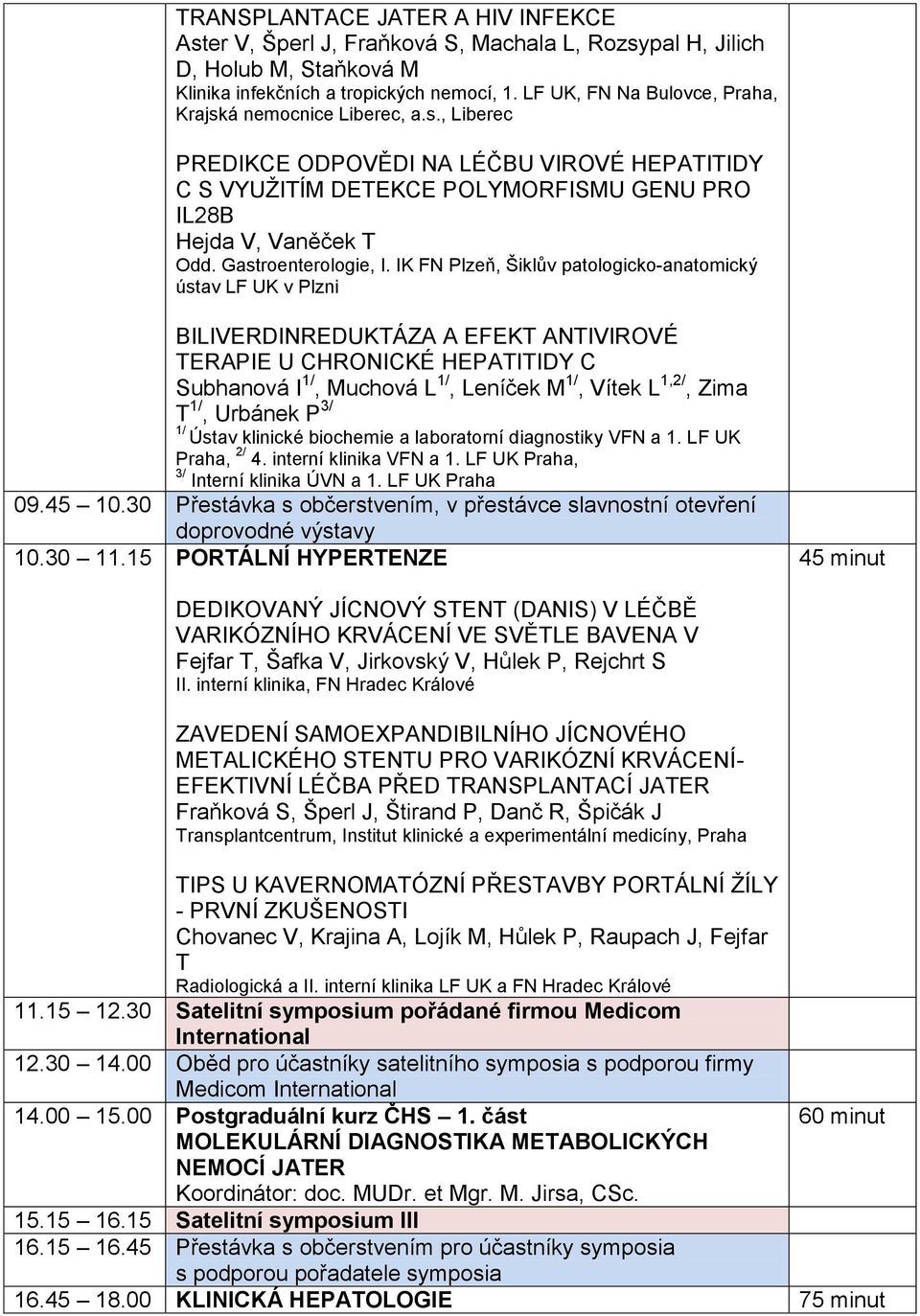 Gastroenterologie, I.