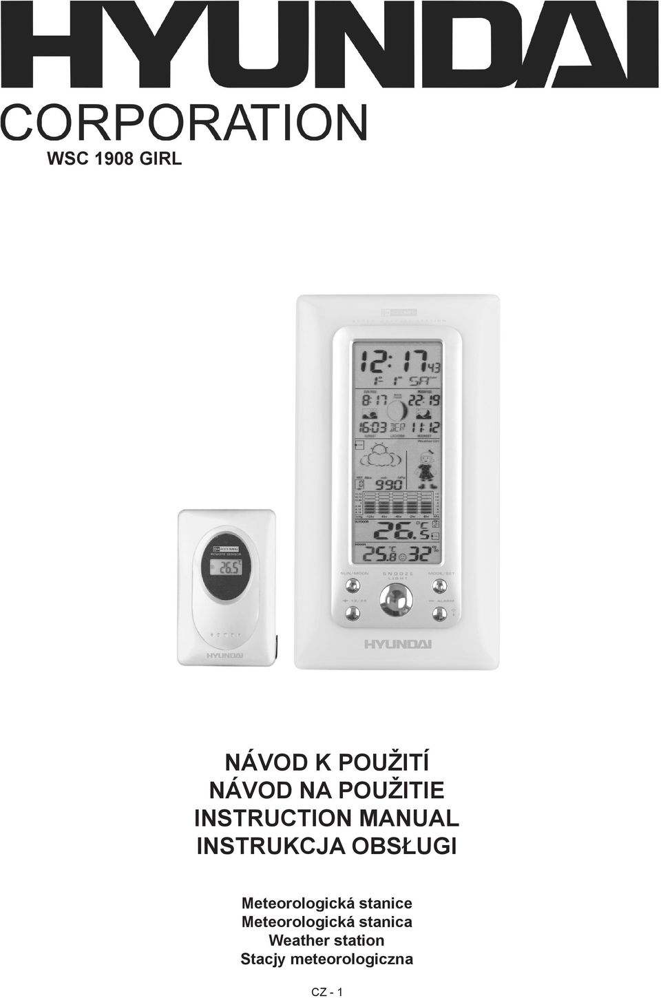 OBSŁUGI Meteorologická stanice
