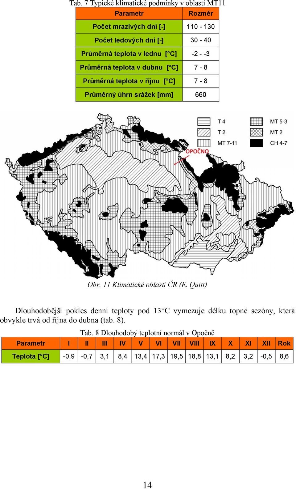 11 Klimatické oblasti ČR (E.