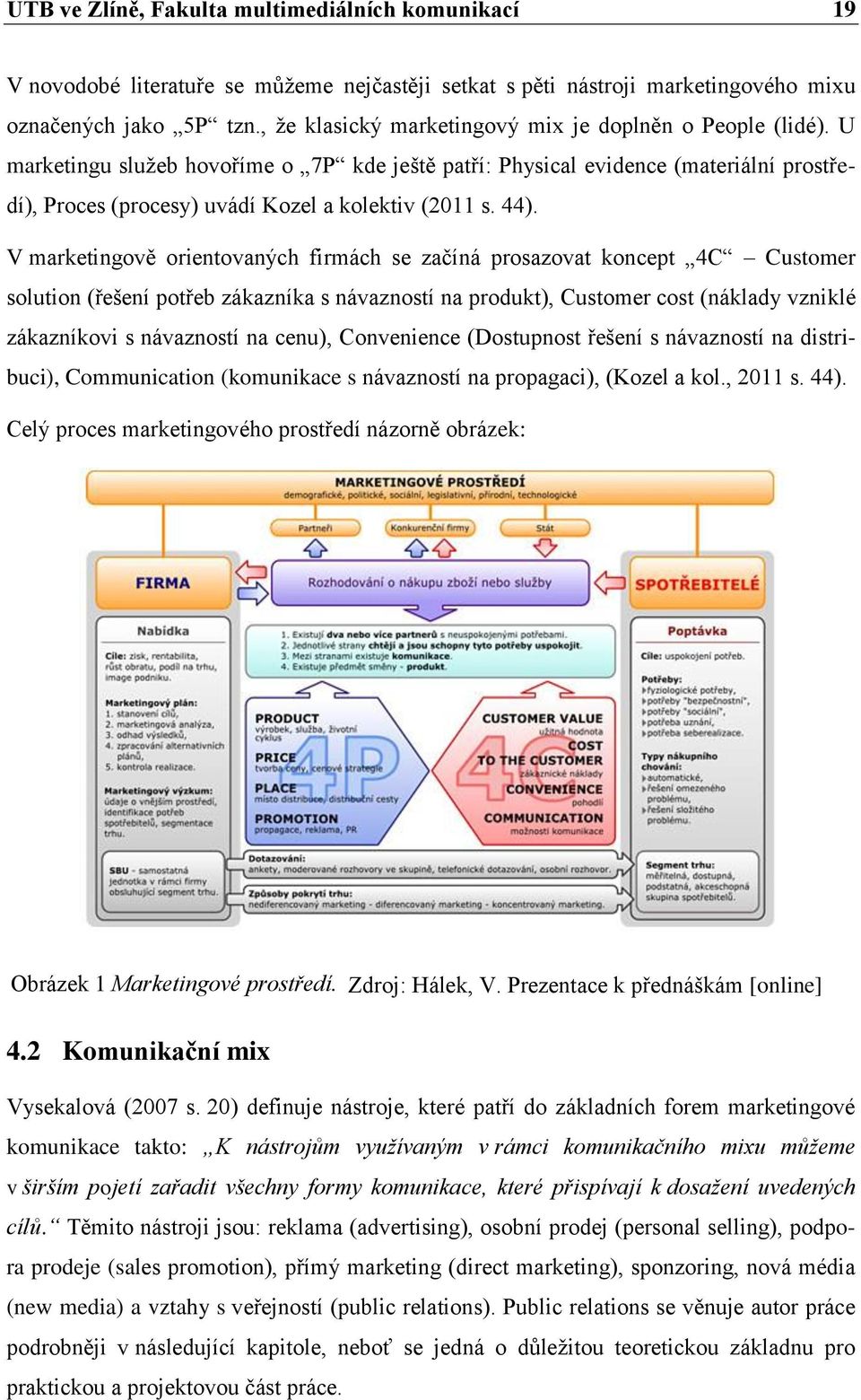 44). V marketingově orientovaných firmách se začíná prosazovat koncept 4C Customer solution (řešení potřeb zákazníka s návazností na produkt), Customer cost (náklady vzniklé zákazníkovi s návazností