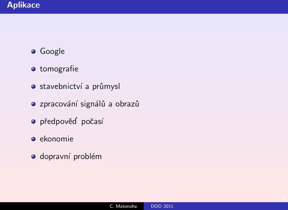 zpracování signálů a obrazů