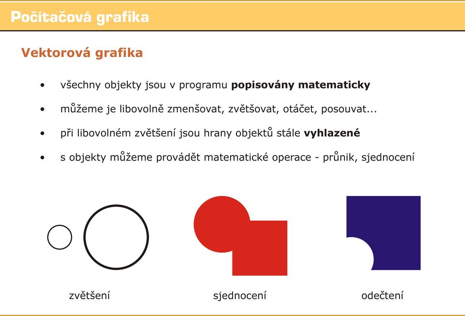 .. pøi libovolném zvìtšení jsou hrany objektù stále vyhlazené s objekty