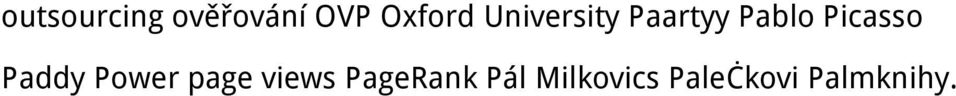Paddy Power page views PageRank
