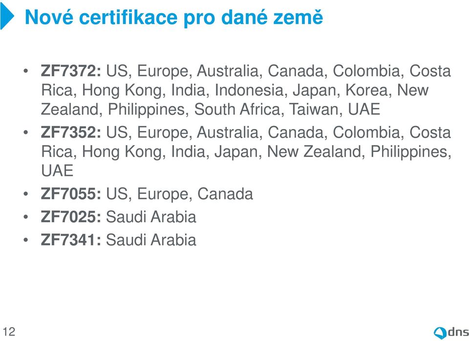 UAE ZF7352: US, Europe, Australia, Canada, Colombia, Costa Rica, Hong Kong, India, Japan,