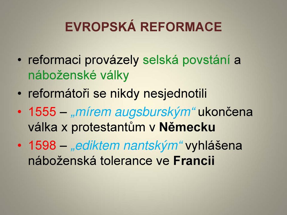 mírem augsburským ukončena válka x protestantům v Německu