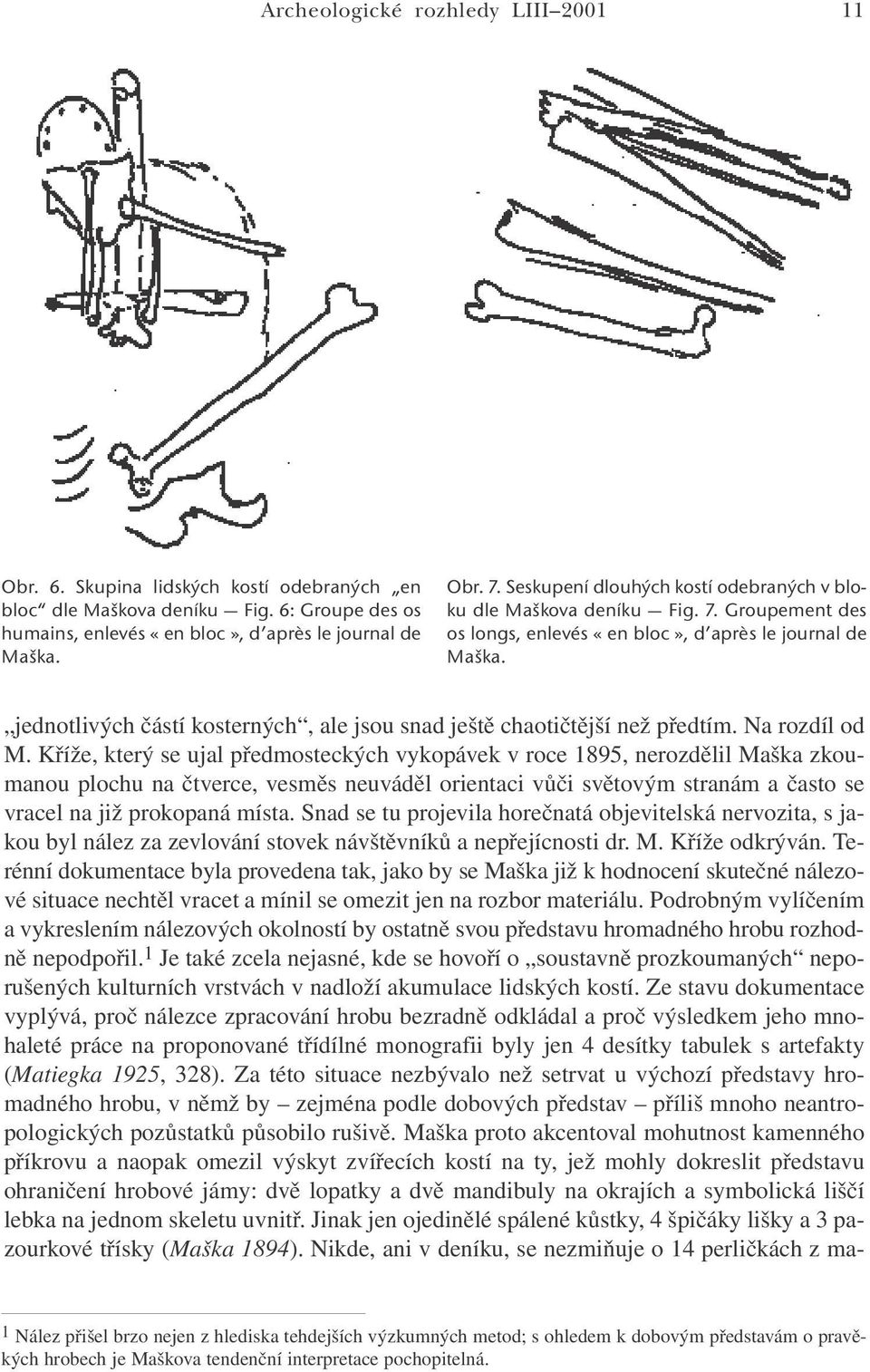 jednotlivých částí kosterných, ale jsou snad ještě chaotičtější než předtím. Na rozdíl od M.