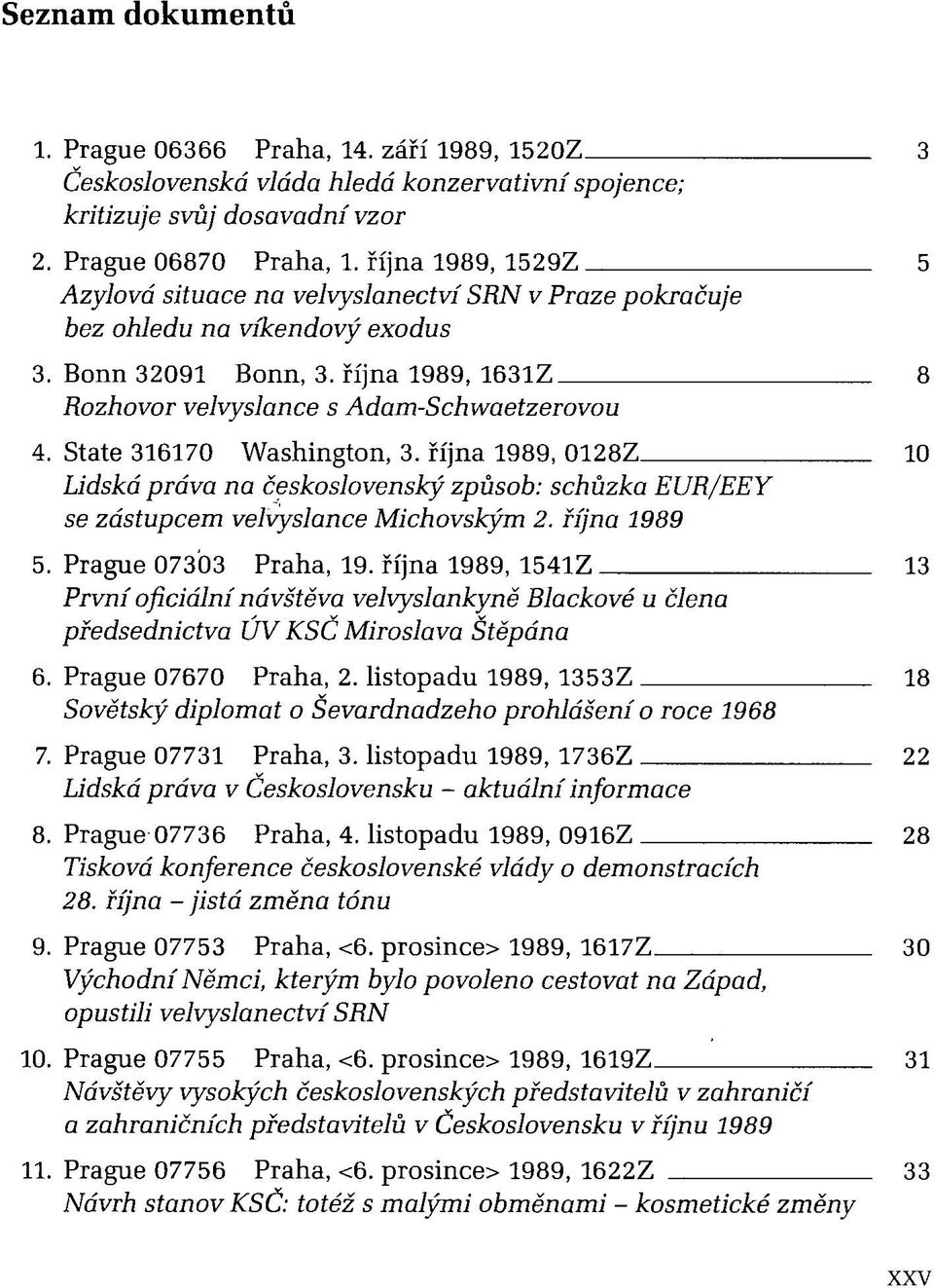 State 316170 Washington, 3. října 1989, 0128Z 10 Lidská práva na československý způsob: schůzka EUR/EEY se zástupcem velvyslance Michovským 2. října 1989 5. Prague 07303 Praha, 19.