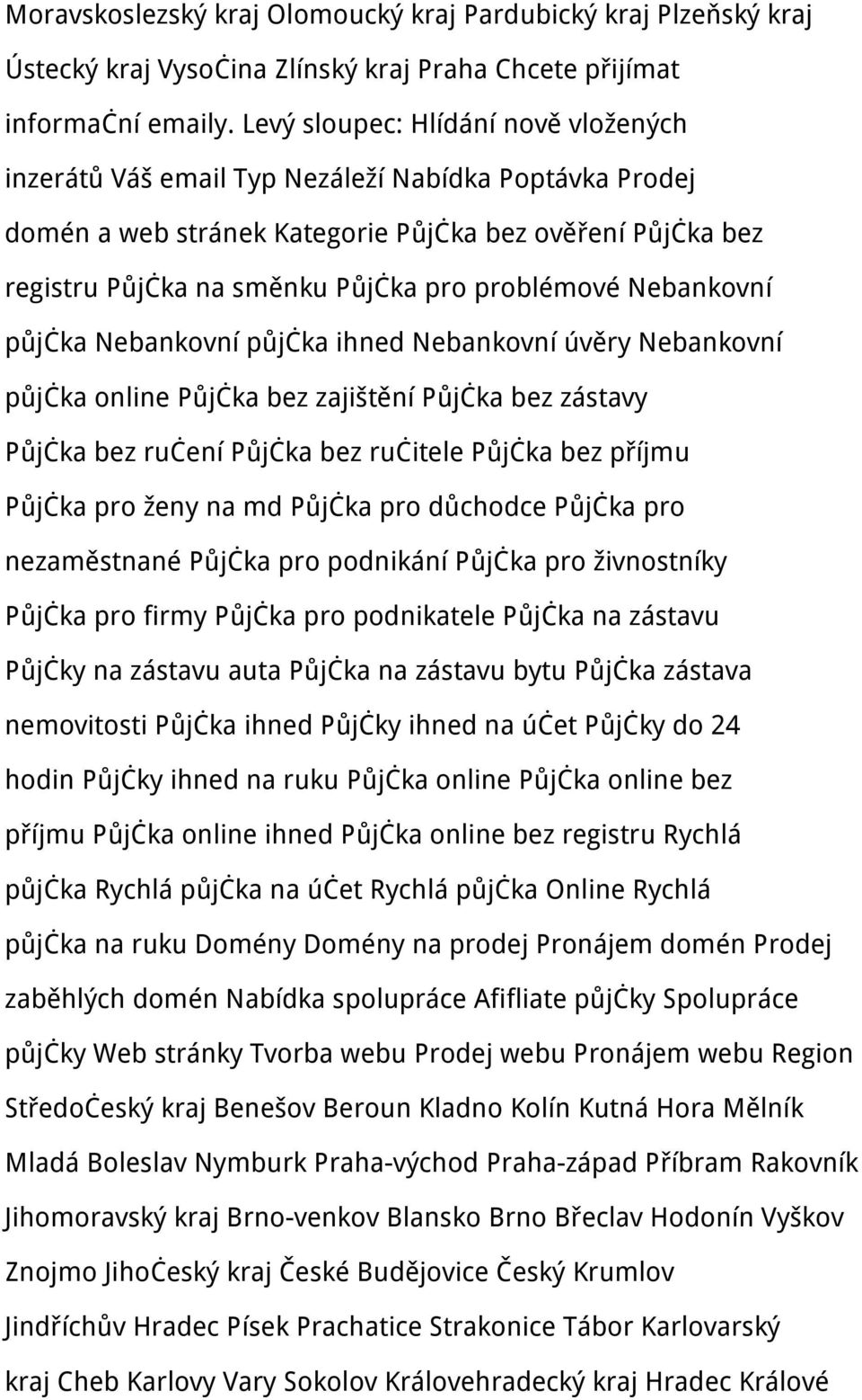 problémové Nebankovní půjčka Nebankovní půjčka ihned Nebankovní úvěry Nebankovní půjčka online Půjčka bez zajištění Půjčka bez zástavy Půjčka bez ručení Půjčka bez ručitele Půjčka bez příjmu Půjčka