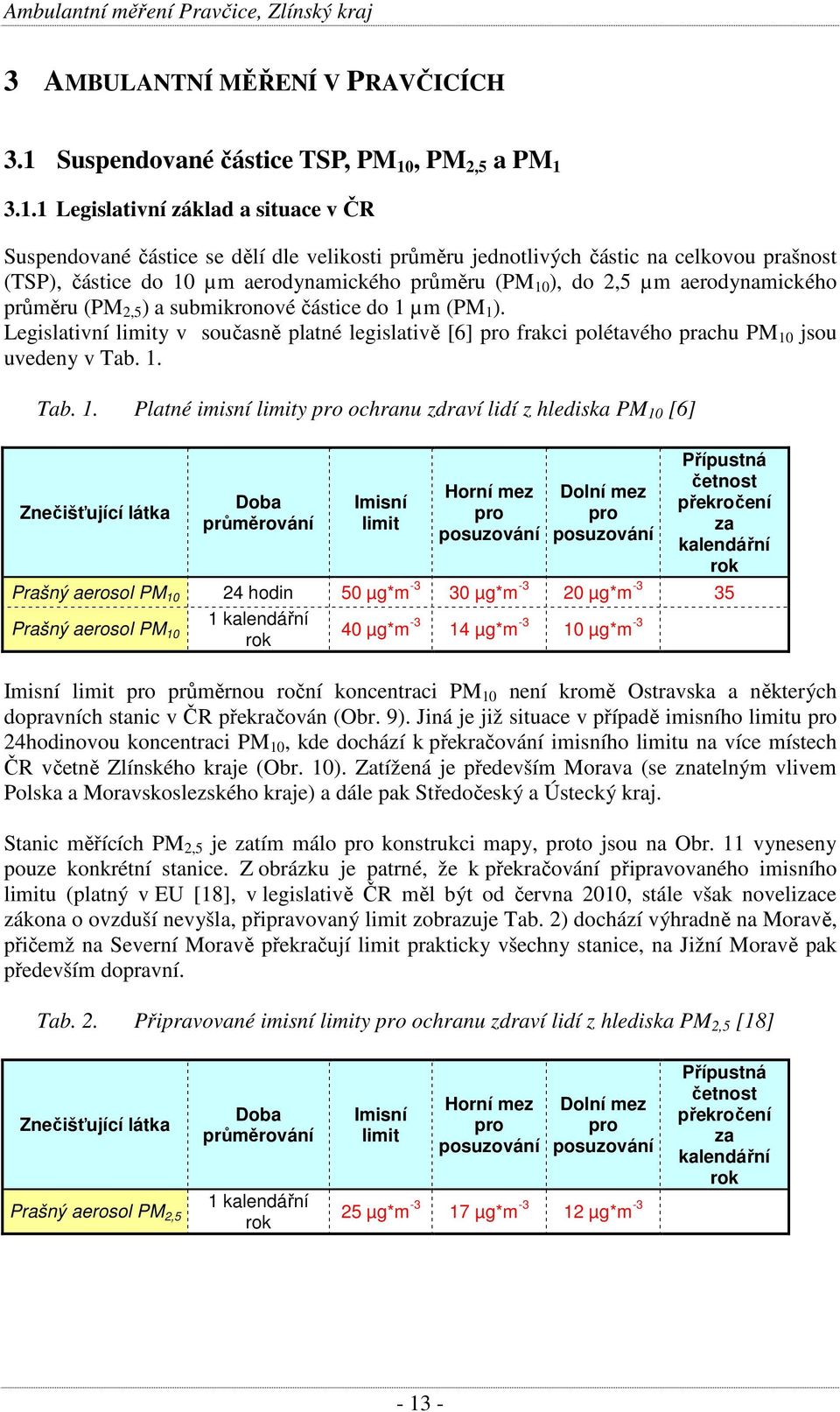 , PM 2,5 a PM 1 