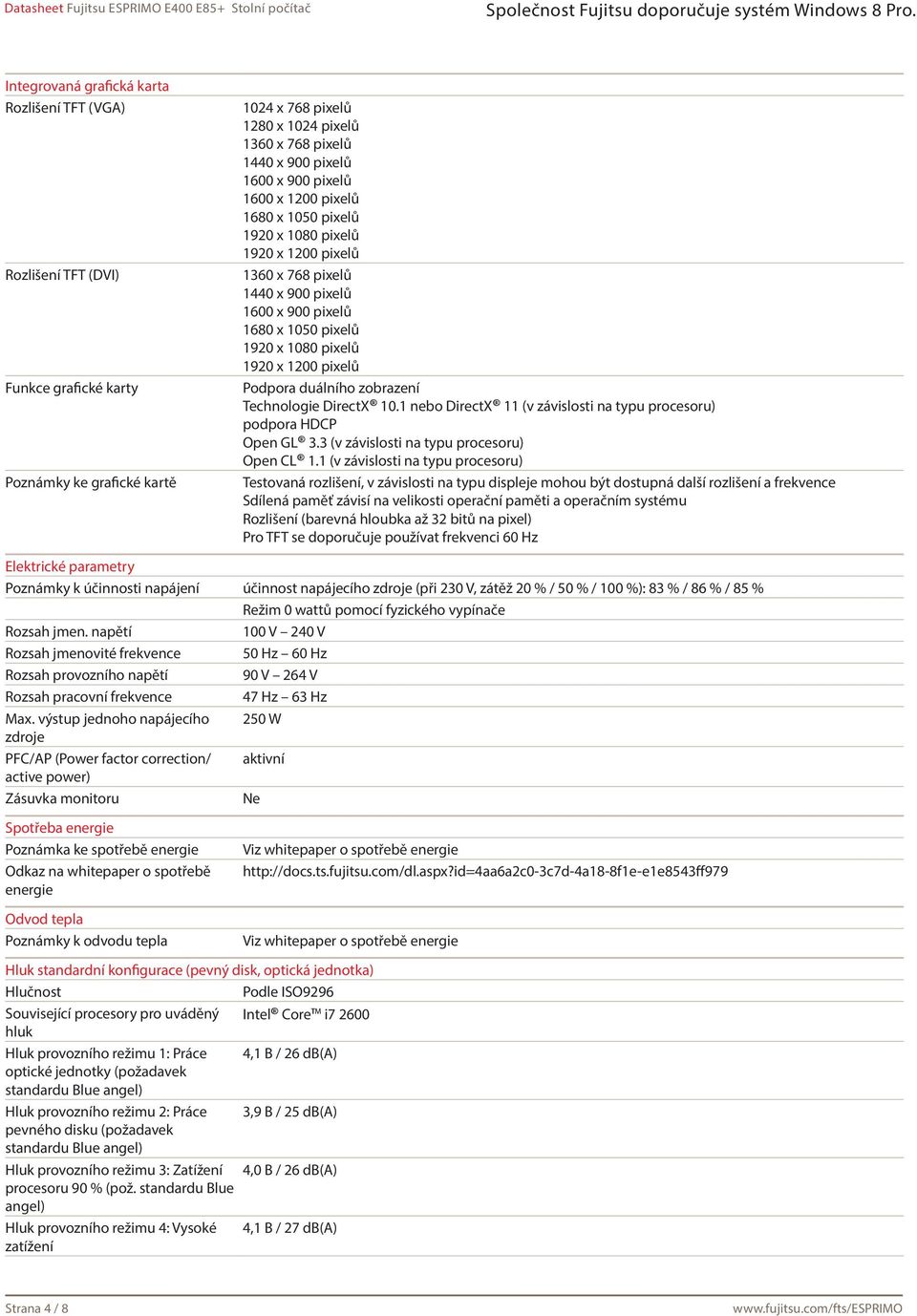 Podpora duálního zobrazení Technologie DirectX 10.1 nebo DirectX 11 (v závislosti na typu procesoru) podpora HDCP Open GL 3.3 (v závislosti na typu procesoru) Open CL 1.