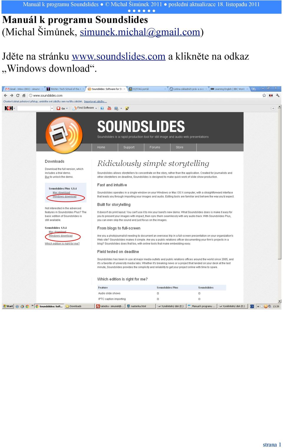 com) Jděte na stránku www.soundslides.