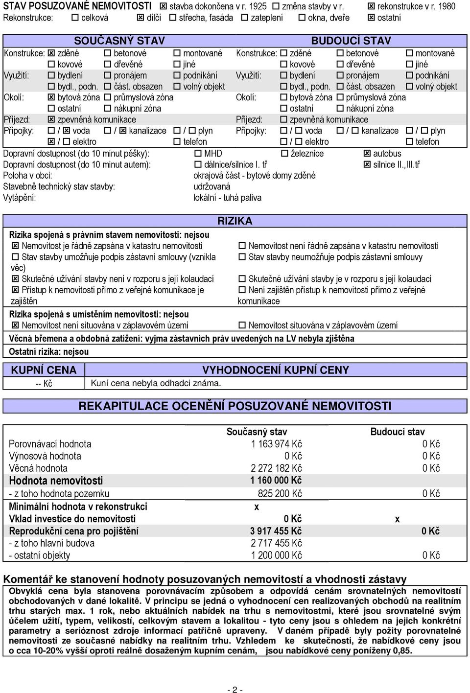 kovové dřevěné jiné Využití: bydlení pronájem podnikání Využití: bydlení pronájem podnikání bydl., podn. část.