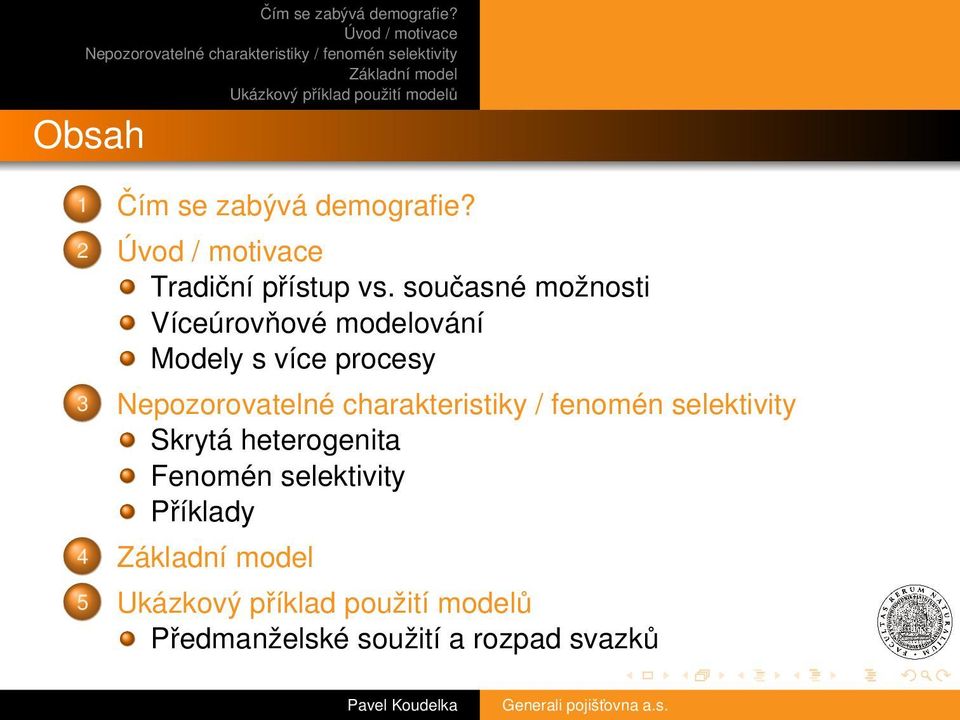 současné možnosti Víceúrovňové modelování Modely s