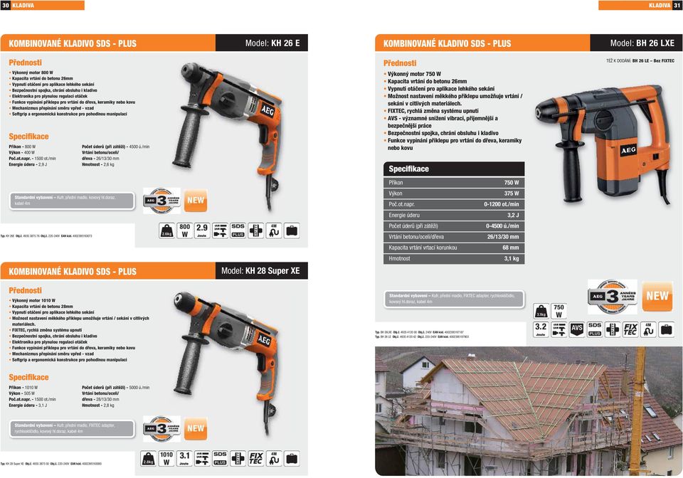 kovu Mechanizmus přepínání směru vpřed - vzad Softgrip a ergonomická konstrukce pro pohodlnou manipulaci Příkon - 800 W Výkon - 400 W Poč.ot.napr. - 1500 ot.