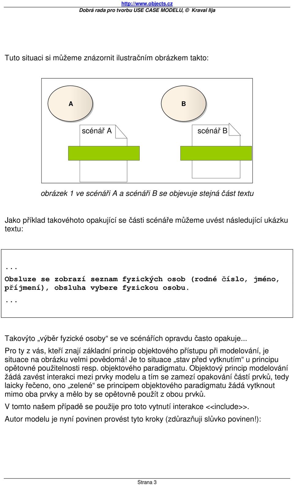 ... Takovýto výběr fyzické osoby se ve scénářích opravdu často opakuje... Pro ty z vás, kteří znají základní princip objektového přístupu při modelování, je situace na obrázku velmi povědomá!