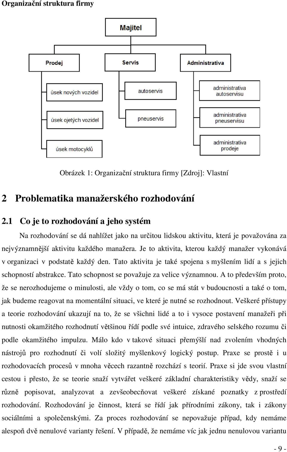 Je to aktivita, kterou každý manažer vykonává v organizaci v podstatě každý den. Tato aktivita je také spojena s myšlením lidí a s jejich schopností abstrakce.