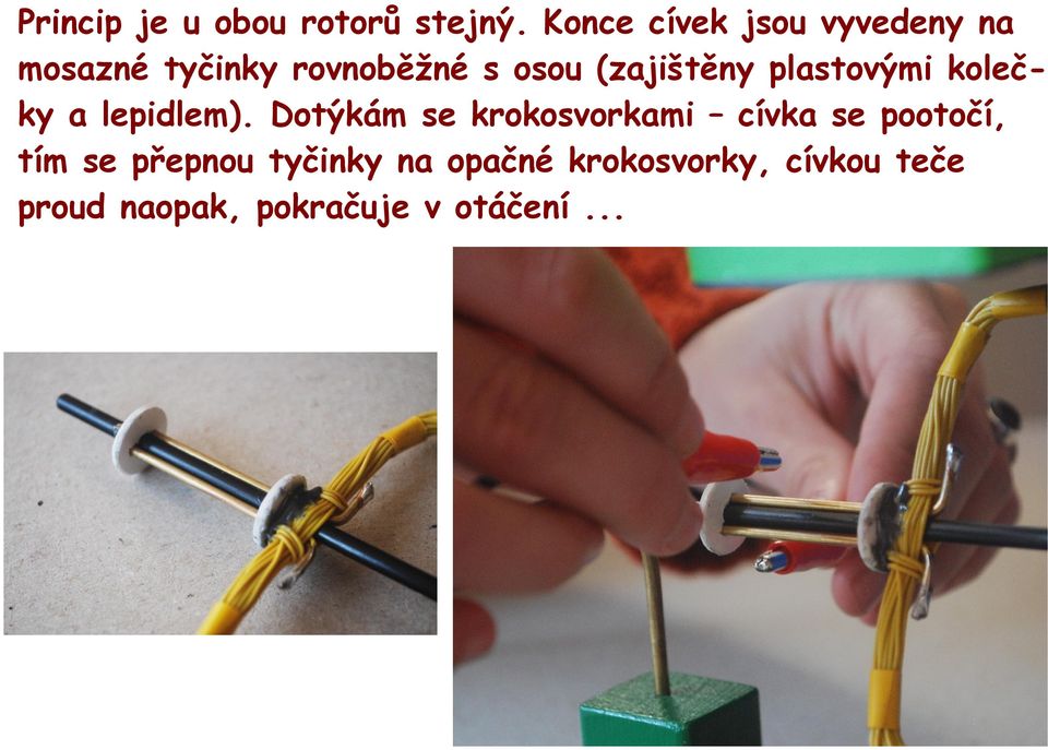 (zajištěny plastovými kolečky a lepidlem).