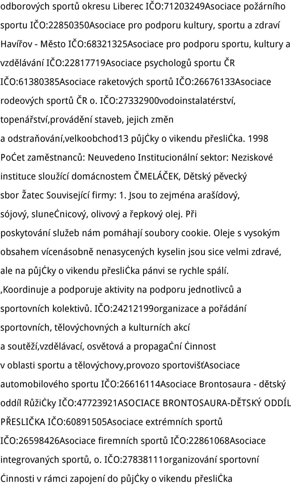 IČO:27332900vodoinstalatérství, topenářství,provádění staveb, jejich změn a odstraňování,velkoobchod13 půjčky o vikendu přeslička.