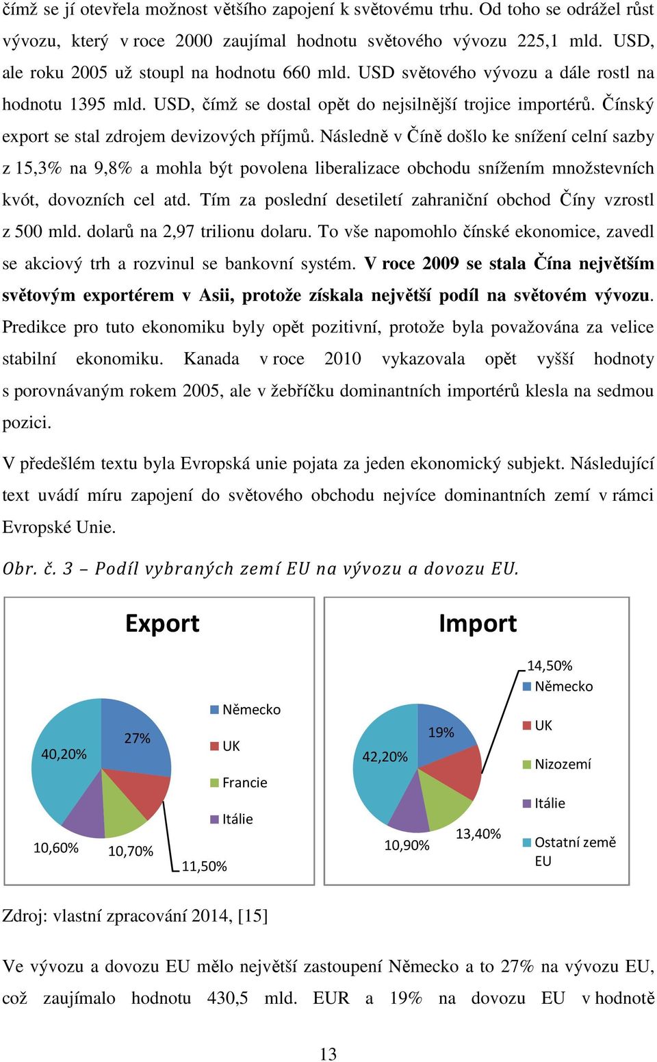 Čínský export se stal zdrojem devizových příjmů. Následně v Číně došlo ke snížení celní sazby z 15,3% na 9,8% a mohla být povolena liberalizace obchodu snížením množstevních kvót, dovozních cel atd.