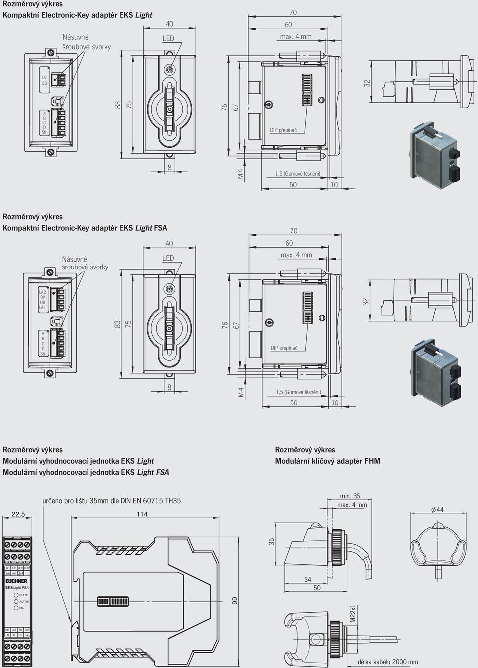 max. 4 mm 4 mm U 1,5 (rubber gasket) IP-Schalter přepínač 1,5 (Gumové těsnění) 1,5 (ichtgummi) plug-in screw terminal Steckbare Schraubklemme U Steckbare Schraubklemme Steckbare Schraubklemme U L U