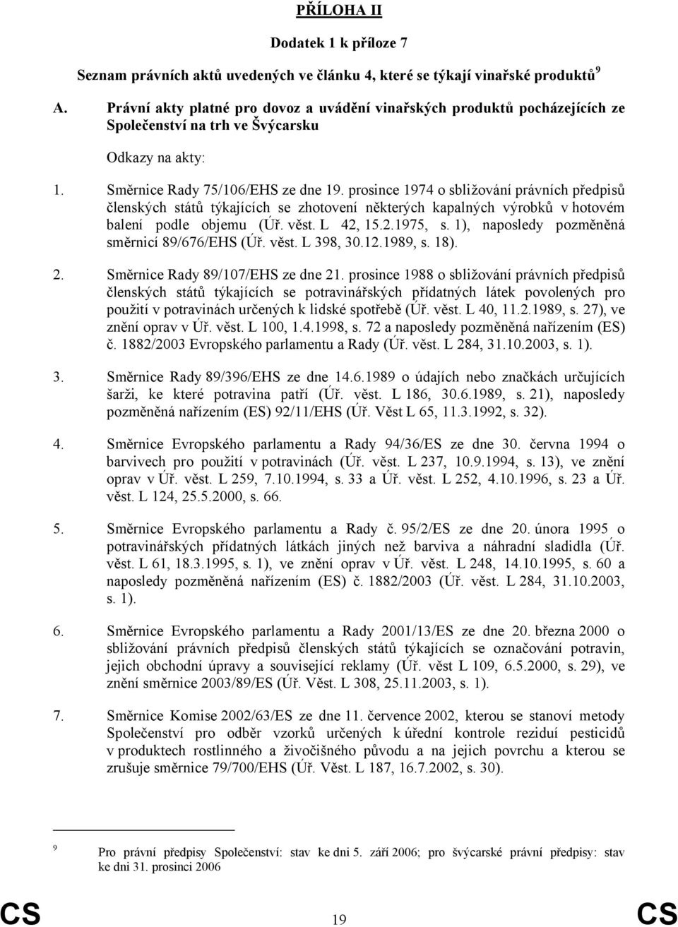 prosince 1974 o sbližování právních předpisů členských států týkajících se zhotovení některých kapalných výrobků v hotovém balení podle objemu (Úř. věst. L 42, 15.2.1975, s.