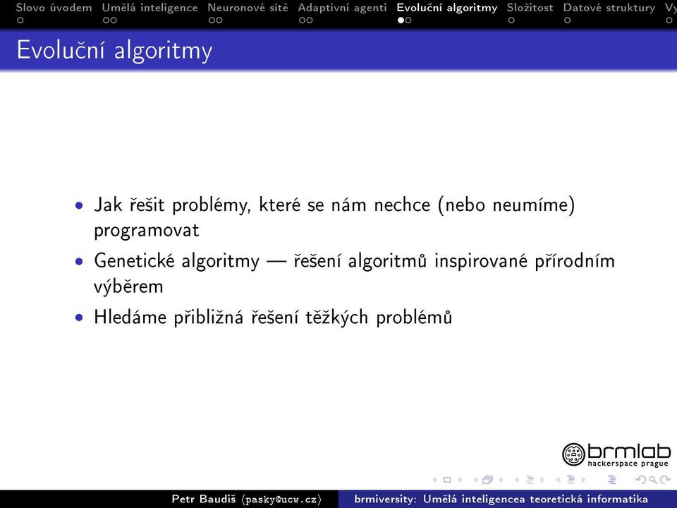 algoritmy e²ení algoritm inspirované p írodním