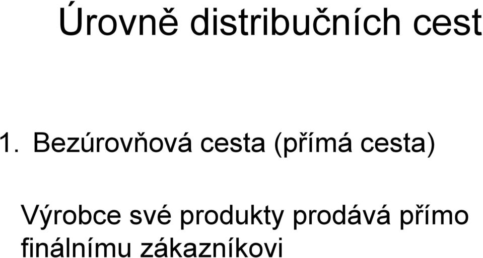 cesta) Výrobce své produkty