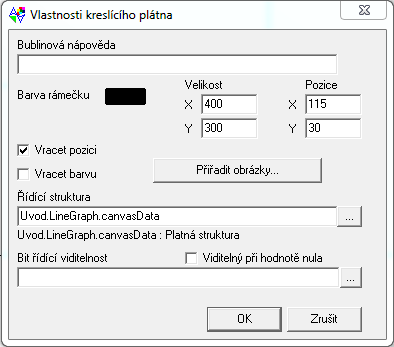 1.1 Princip práce knihovny Funkční bloky v knihovně CanvasObjectsLib podporují kreslení grafických objektů umístěných ve web stránce vytvořené nástrojem WebMaker v prostředí Mosaic.