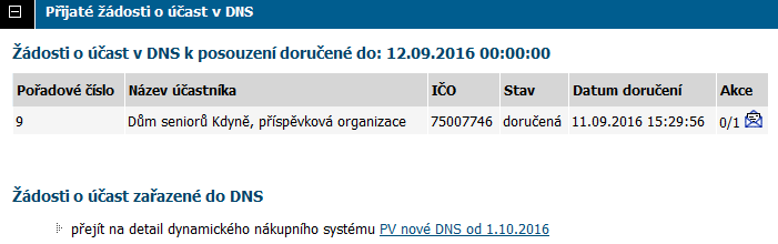 Nastavení parametrů VZ v DNS se v několika ohledech liší od klasické VZ: druh zadávacího řízení je pevně dán jako veřejná zakázka v dynamickém nákupním systému, pokud jsou v DNS nastaveny kategorie,