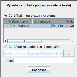 Pokud byl test nastavení prohlížeče úspěšný, nabídka byla odeslána a uživateli se zobrazí potvrzení úspěšného provedení testu. Obrázek 6: Test odeslání nabídky úspěšný 3.