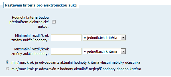 rámci hodnocení nabídek, tak v případné následující elektronické aukci.