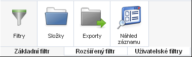 Položky menu horní lišty (záložky) Zde popisujeme pouze nejdůležitější záložky. Ostatní jsou podrobně popsány v nápovědě v pravém horním rohu pod ikonou.