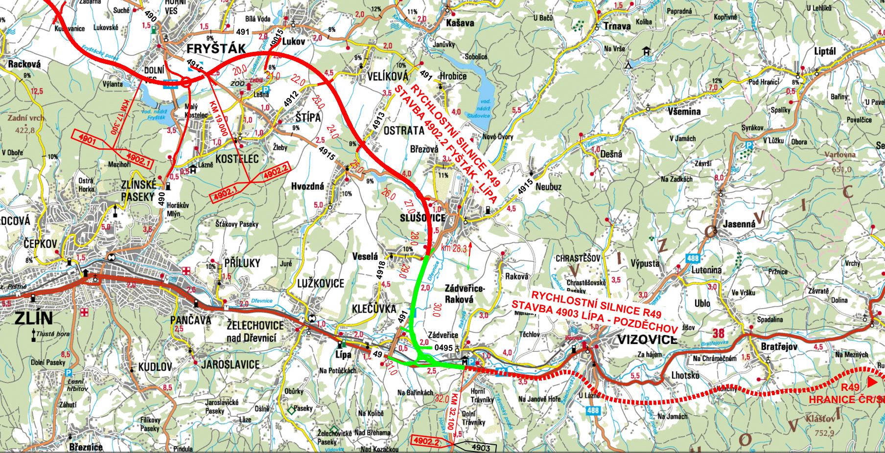 Prioritně urychlit realizaci D 4902 Hulín - Fryšták Kategorie D4902.