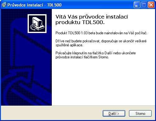 Nastavení se ukládá volbou položky 9 Save and exit. Položka 8 Exit without save ukončí nastavení bez uložení. Instalace programu Program se instaluje spuštěním souboru setup.exe.