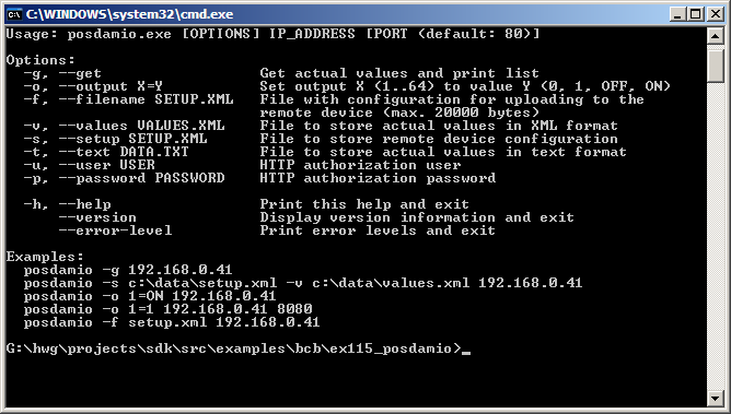 EX112: Setting Outputs, Non-blocking The application shows how to change the values of digital outputs.