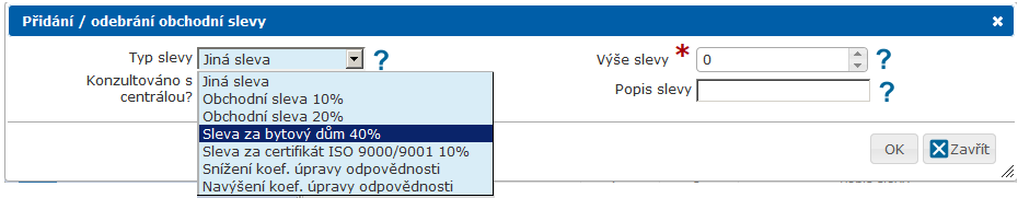 Údaje o placení V příslušném kroku se nastavuje nebo upravuje datum počátku pojištění, způsob první a následné platby. Obr: Krok údaje o placení Slevy Pro uplatnění slevy popř.