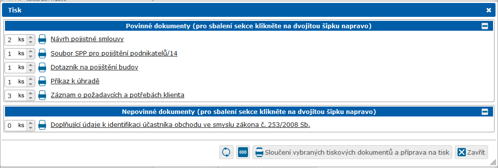 Vygenerování návrhu Po vyplnění veškerých potřebných položek je možné [Vygenerovat návrh]. Probíhají poslední a nejúplnější kontroly obsahu nabídky.