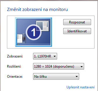 Obrázek jako tapeta Windows pro zjištění velikosti potřebné pro obrázek tapety je třeba zjistit velikost zobrazení obrazovky tzv.