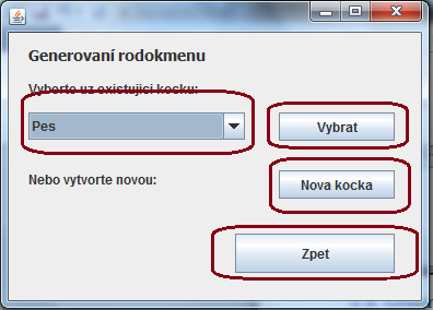 2.4. Generování rodokmenu Klikněte na tlačítko Generovani rodokmenu.