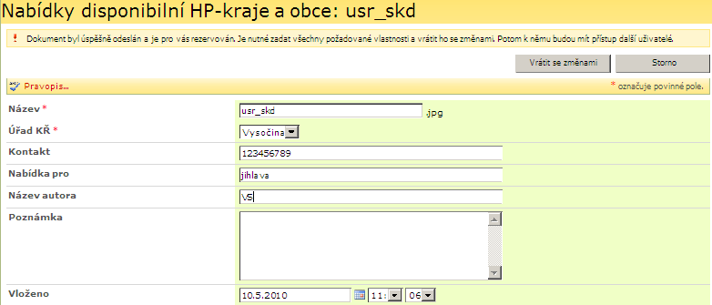 3. Vyberte soubor z počítače pomocí tlačítka Procházet a stiskněte OK 4.